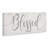 Soft Grey Blessed Typography Over Neutral Off-White