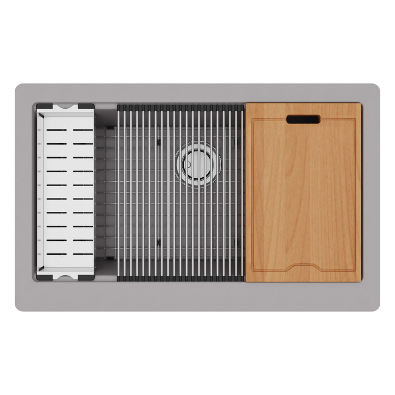 Évier de cuisine Karran Quartz, Gris