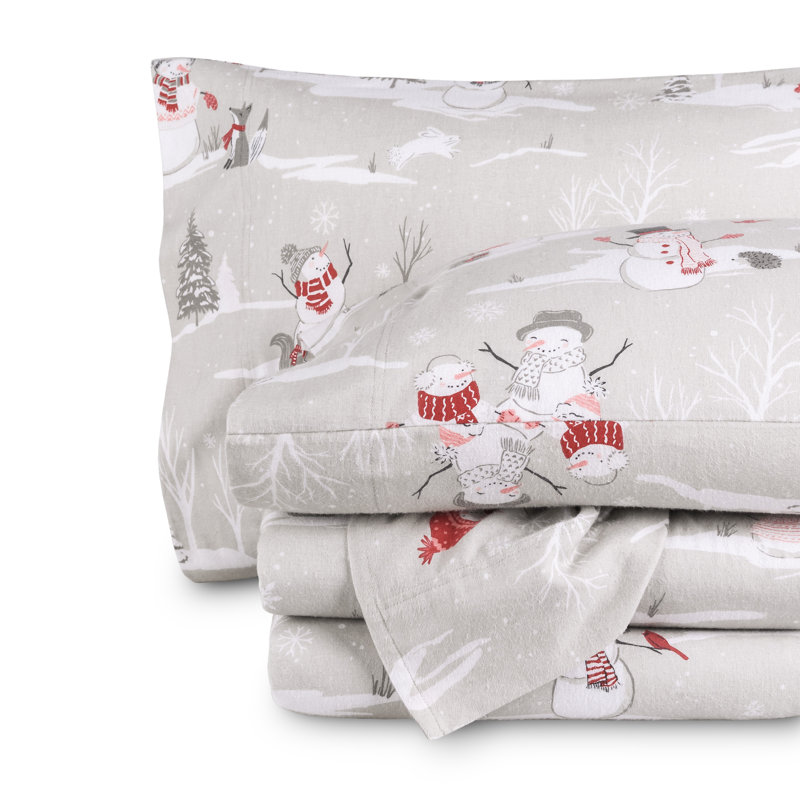 Ensemble de draps en flanelle de coton, Ensemble de draps pour très grand lit californien