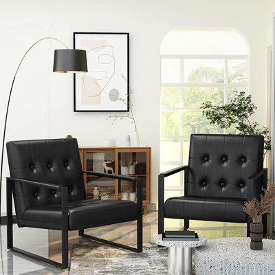 Fauteuil capitonné de l 23,23 po Tikyra