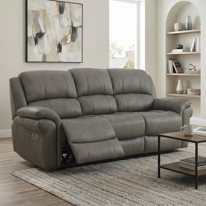 Coomes 3 Seater Electric Reclining Sofa, Grey