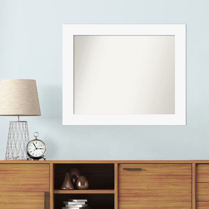 Miroir mural Jillissa, Blanc, Rectangle, 27,5 po x 33,5 po