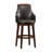 Edens Swivel Upholstered Counter Stool with Solid Wood Frame-1934003576