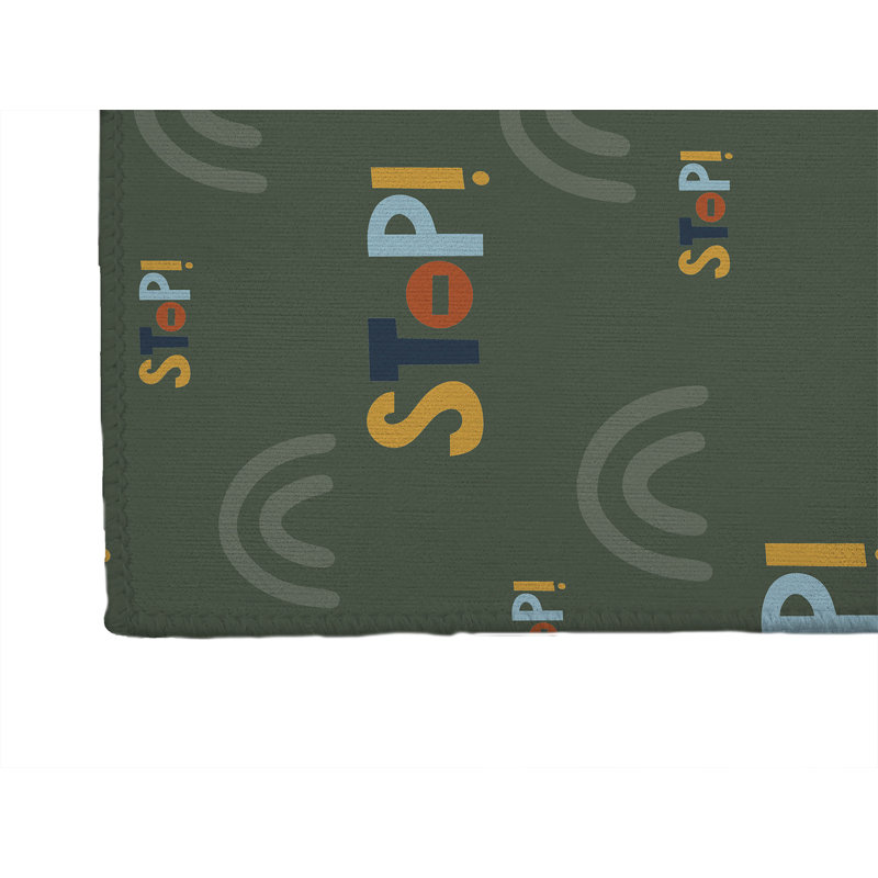 Stop Slate Kids Play Mat, Chimichurri/Green, Rectangle 4' x 6'
