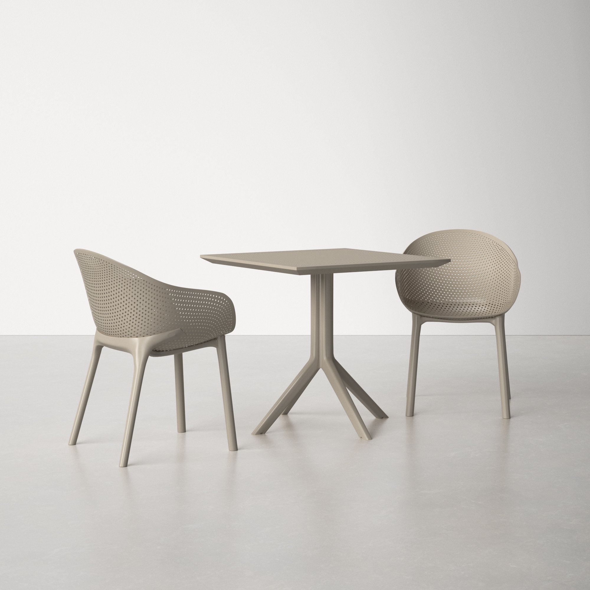 Farrah Square 2 - Person Bistro Set, Taupe