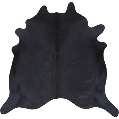 Schwenzer Hand Woven Cowhide Dark Grey Outdoor Rug