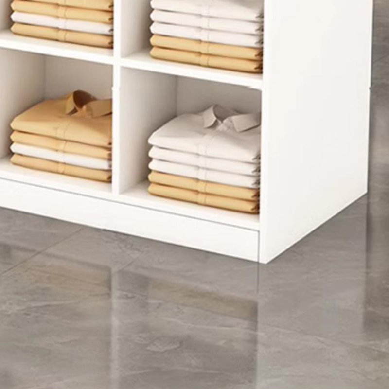 Présentoir simple à double face pour magasin de vêtements, Gris / Blanc