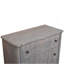 Commode courbée en bois massif, gris, 3 tiroirs