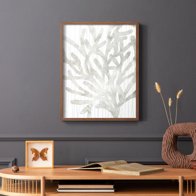 «Quiet Coral III», reproduction encadrée - bois massif, Brun, H 14 po x l 11 po