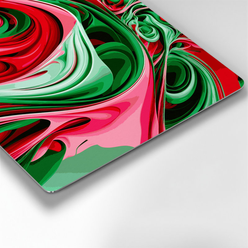 Art numérique sur métal abstraction numérique 67, H 36 po x l 24 po
