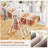 Foldable Metal Laundry Drying Rack with Height Adjustable Wings, 18 Drying Rails Beige-264394334-264394335