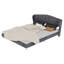 Lit luxueux rembourré en velours avec tête de lit capitonnée, cadre robuste pour le confort et le style, gris-151421600-151421606