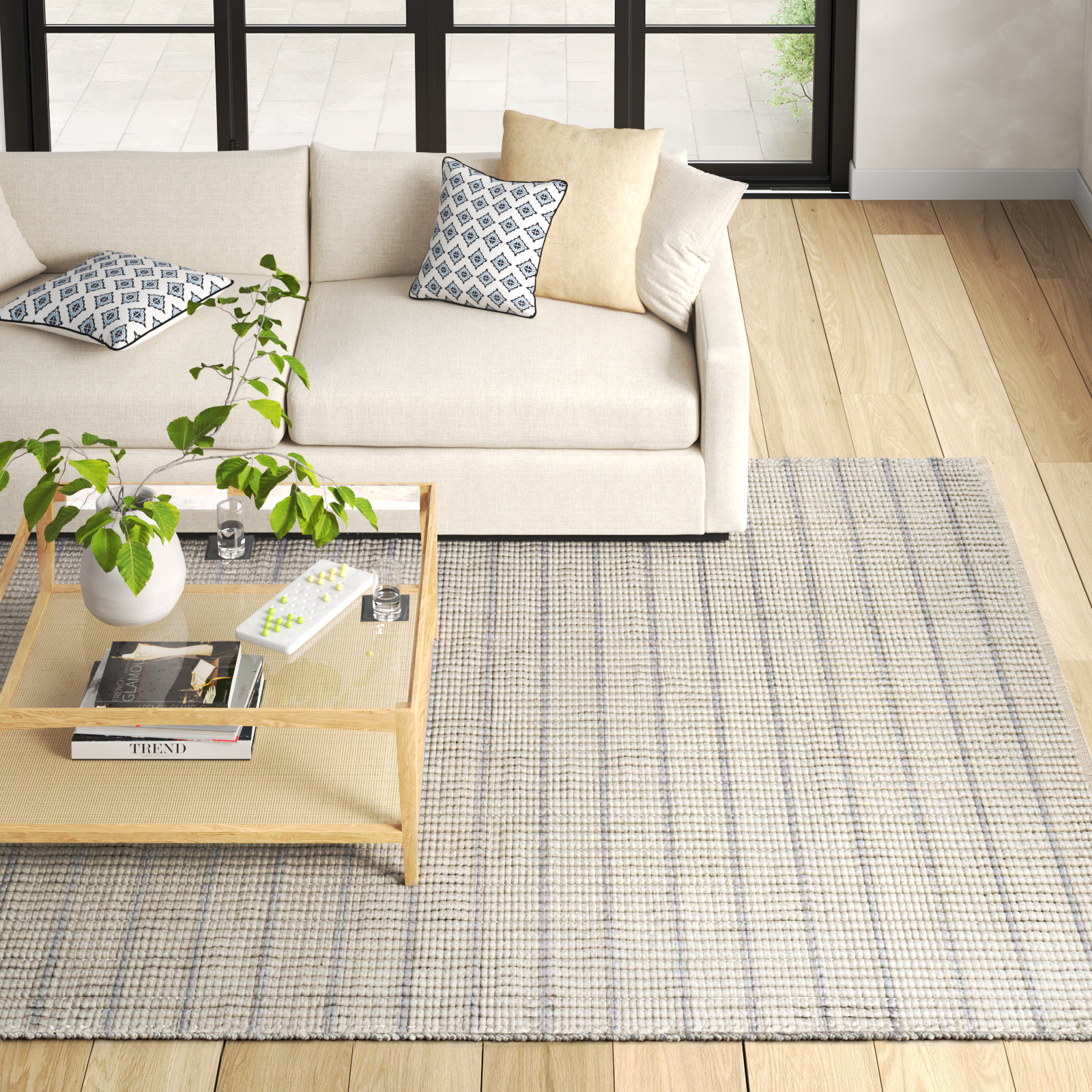 Hopeton Handmade Rug, Rectangle 5' x 7'6"