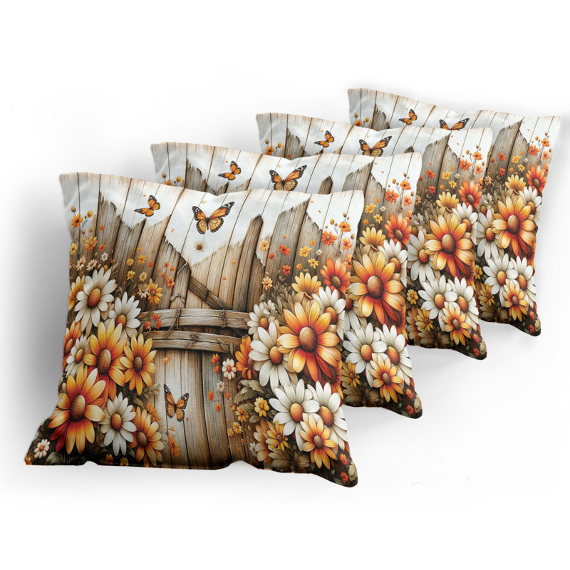 Fabric Reversible Throw Pillow, 24"H x 24"W