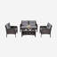 Alyaan 132cm Wide U-Shaped Metal Patio Sofa with Cushions-765613181-765613182