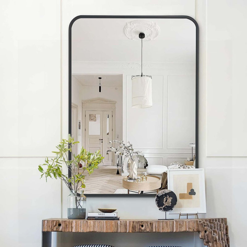 Miroir mural rectangulaire pour salle de bain, fabriqué avec des matériaux de haute qualité, résistant aux chocs et facile à installer