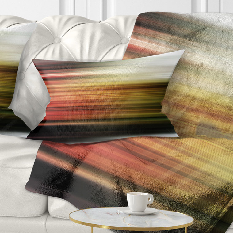 Coussin décoratif horizontal à imprimé abstrait, Rectangulaire, 12 po x 20 po