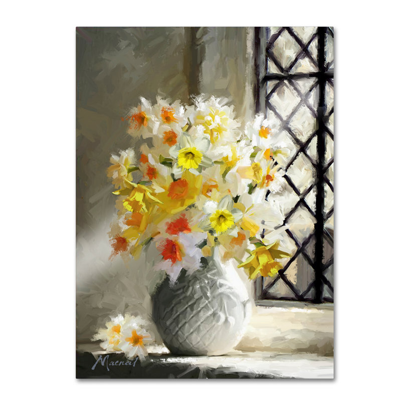 Armand 'Daffodils at Window' Print on Canvas, 19" H x 14" W x 2" D