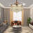 Duranko 42'' Retractable Crystal Ceiling Fans Light with Remote Control