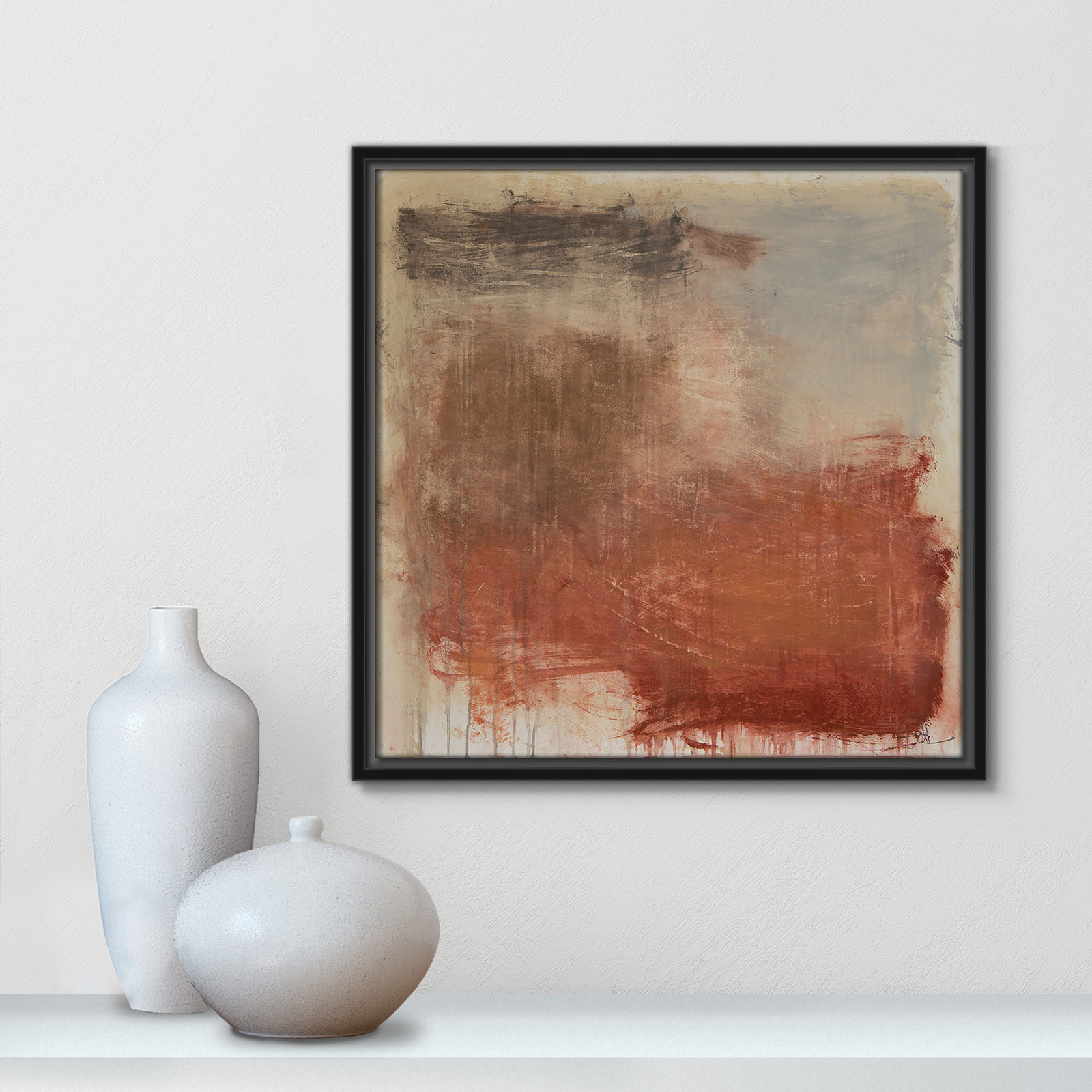 Colin "Autumn Over The Riviera" Print, 17.5" H x 17.5" W, Black