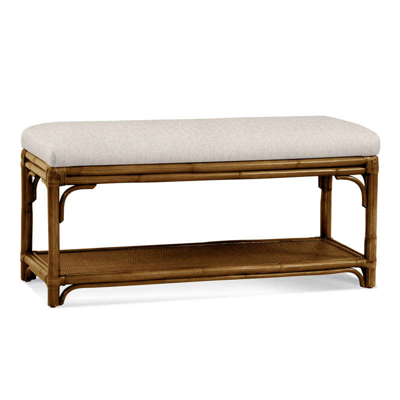 Banc de rangement en osier Summer Retreat, La Havane, Performance Crypton des neiges; 0884-91