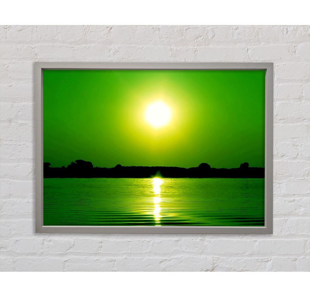 Gerahmtes Wandbild Green Lake Sun