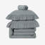 Garyson Cotton Solid Colour Duvet Cover Set with Pillowcases-648011349-648011415