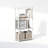 Walcott 3-Tier Multipurpose Bookcase, Shelf Display Rack with Square Tube, Beech/White-1612676329