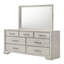 1pc Commode de style contemporain avec tiroirs de rangement pour chambre à coucher, meubles en bois massif, finition brume blanche