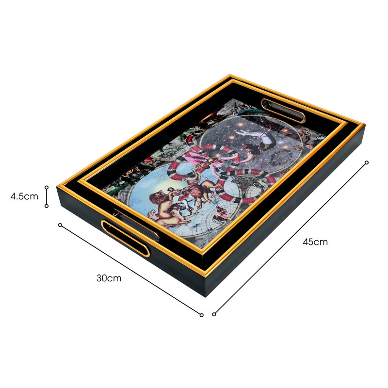 Le Cirque Du Monde Rectangular Tray Set - MYRTLE & MARY