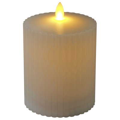 Fluted Wax Pillar, 4x6 Inch