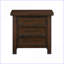 Table de chevet transitionnelle 3 tiroirs brun