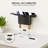 Modern 4-inch Centerset Double-Handle Waterfall Bathroom Faucet with Glass Shelf in  Matte Black-114193241