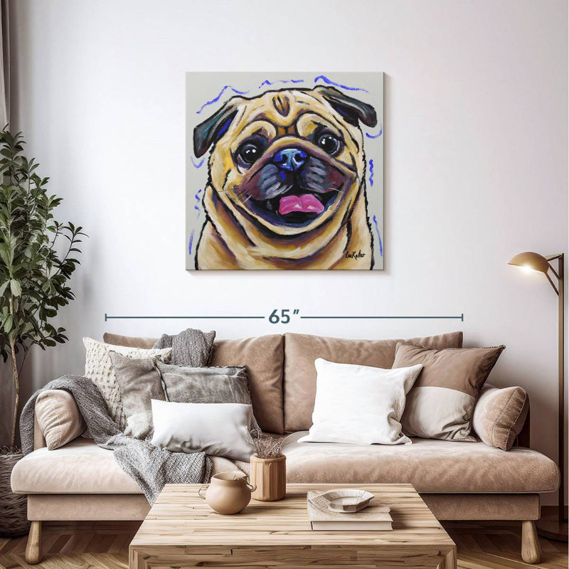 Brampt Pug Napoleon, 36" H x 36" W