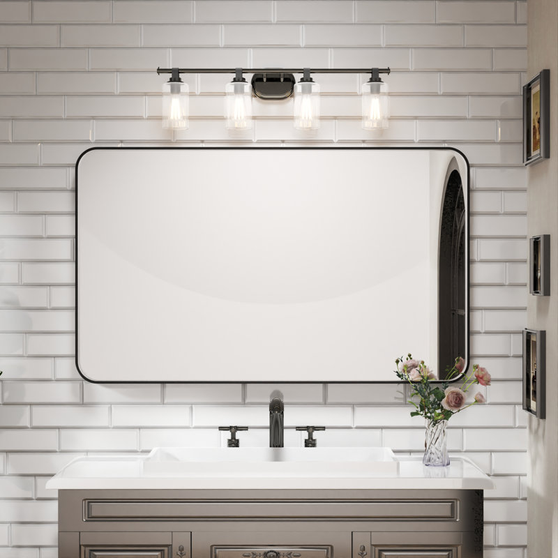 Miroir de salle de bain mural rectangulaire en aluminium l 60 po x H 36 po, 36" x 60", Rectangle