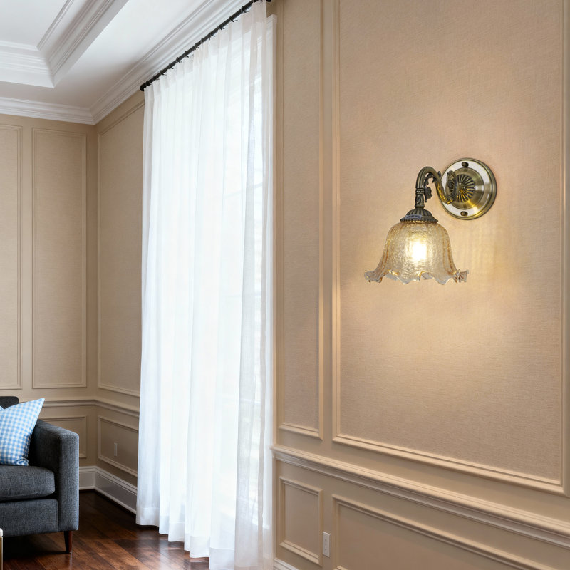 Applique murale en verre antique antique Crack