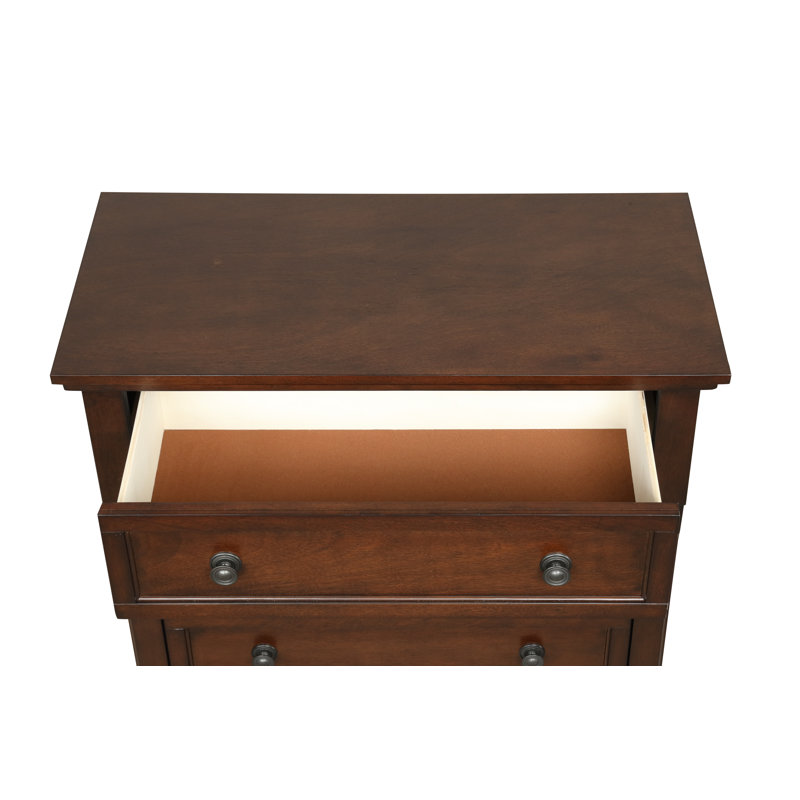 Manlius 5 Drawer Chest, Rustic Cherry