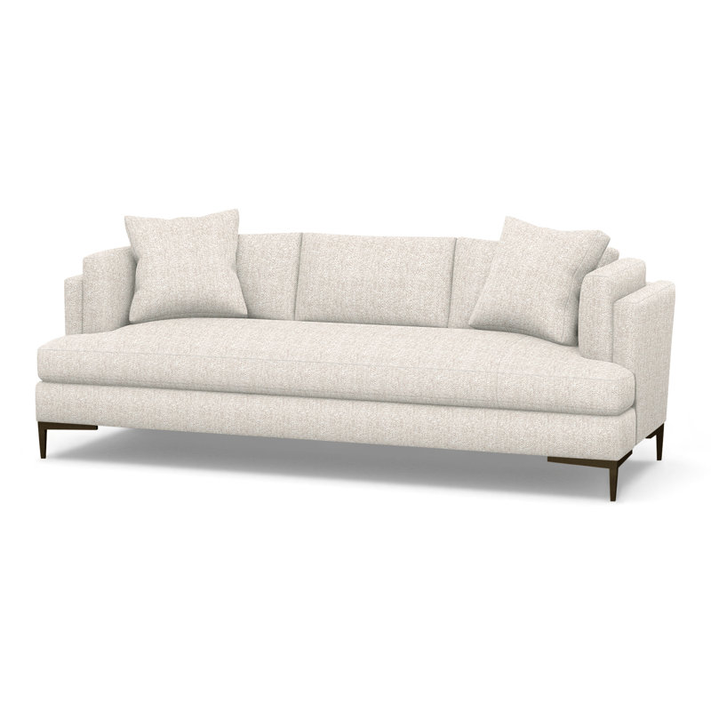Aiden Upholstered 90.5'' Sofa, Antique Bronze, Perigold Soft Touch Chalk