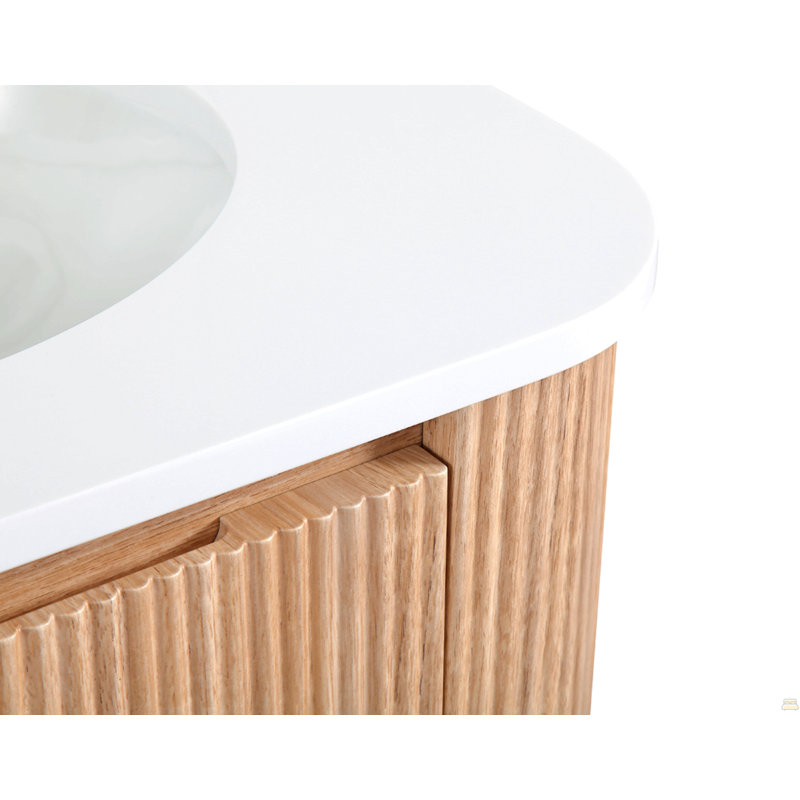 Meuble-lavabo mural 24 po avec lavabo Arcora, Brown, 24"