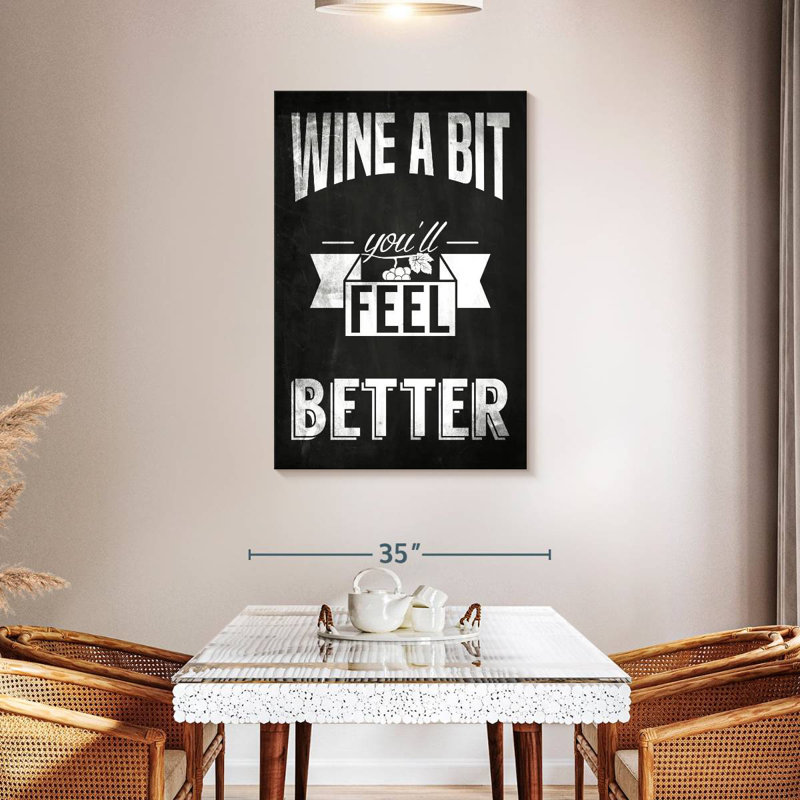 Kema Wine A Bit Sign, 45" H x 30" W