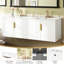 Meuble-lavabo mural de 30 po avec lavabo en céramique à 3 trous de style moderne et bois, meuble-lavabo intérieur spacieux et spacieux, conception simple et armoire de rangement pratique-187468712-187468719