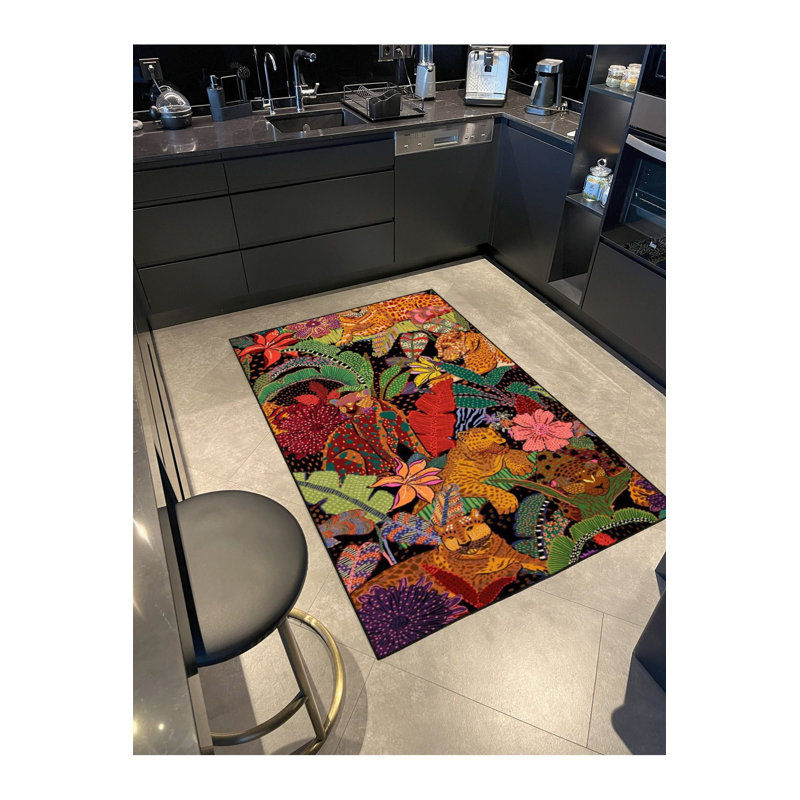 Tapis coloré lavable à la machine, Tapis de couloir 3 pi 3 po x 9 pi 10 po