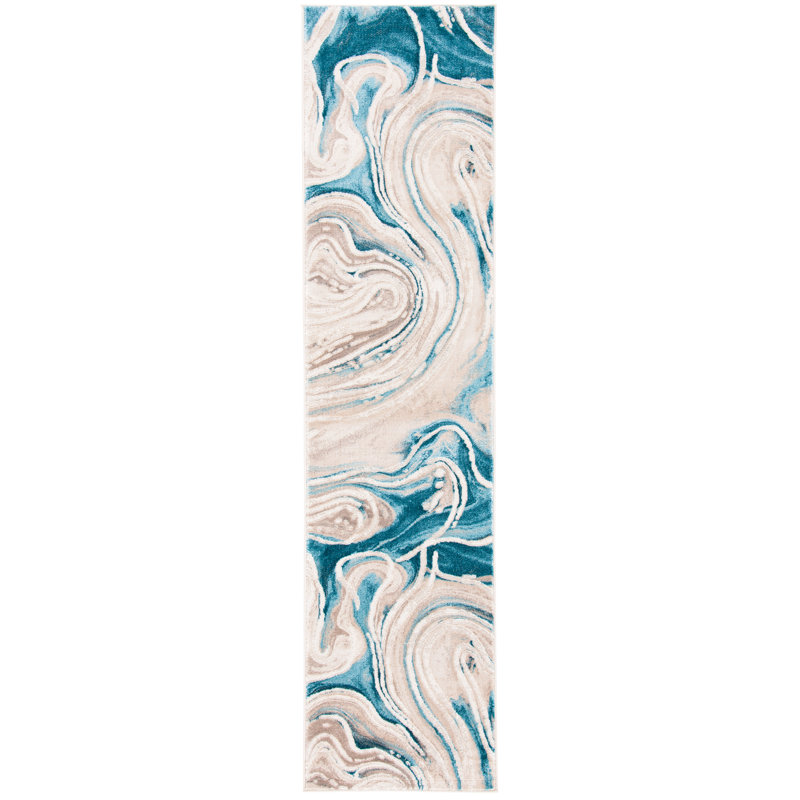 Misbah 500 Performance Abstract Rug, Runner 2' x 15'