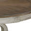 Table de salle à manger 1 pièce Table piédestal blanc antique Table ronde Mobilier en bois massif de style rustique (sans la chaise)-1040286862