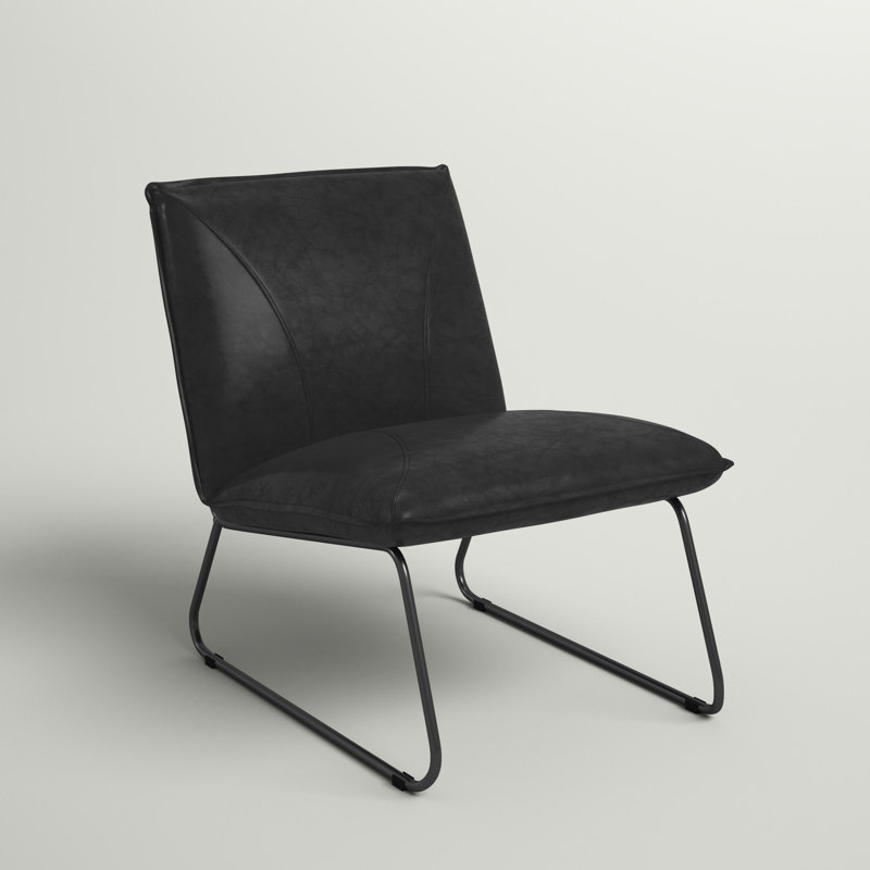 Guthrie Upholstered Slipper Chair, Black