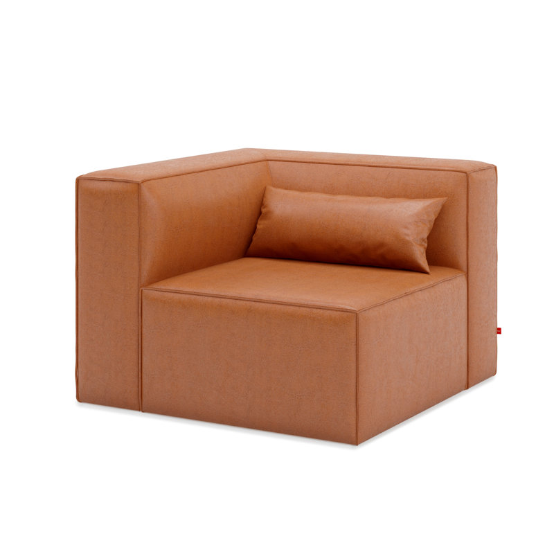 Mix Modular Corner Chair, Vegan Appleskin Leather Cognac
