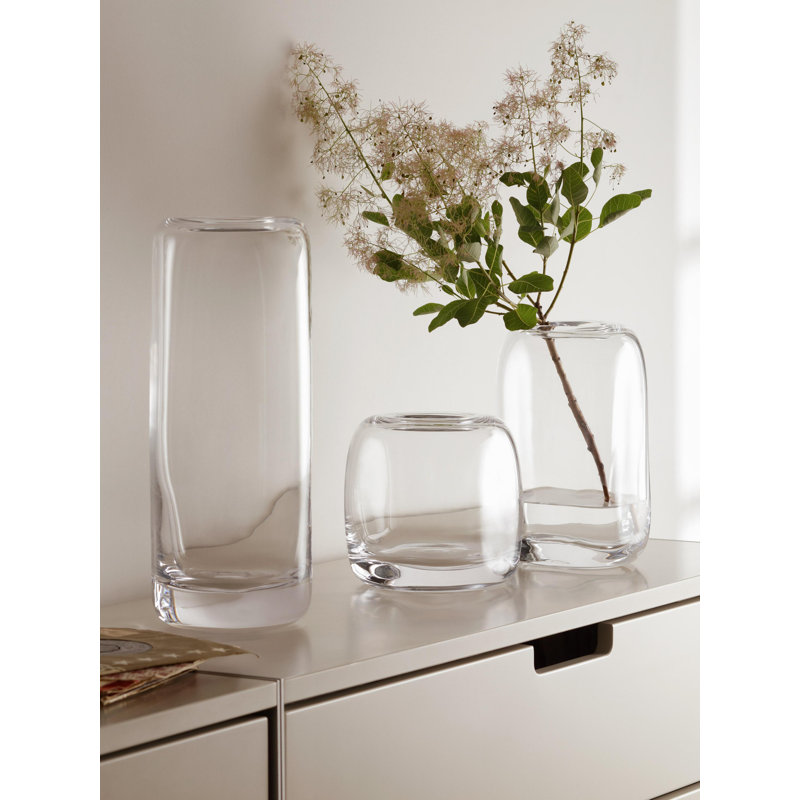 Melt Handmade Glass Table Vase, Clear
