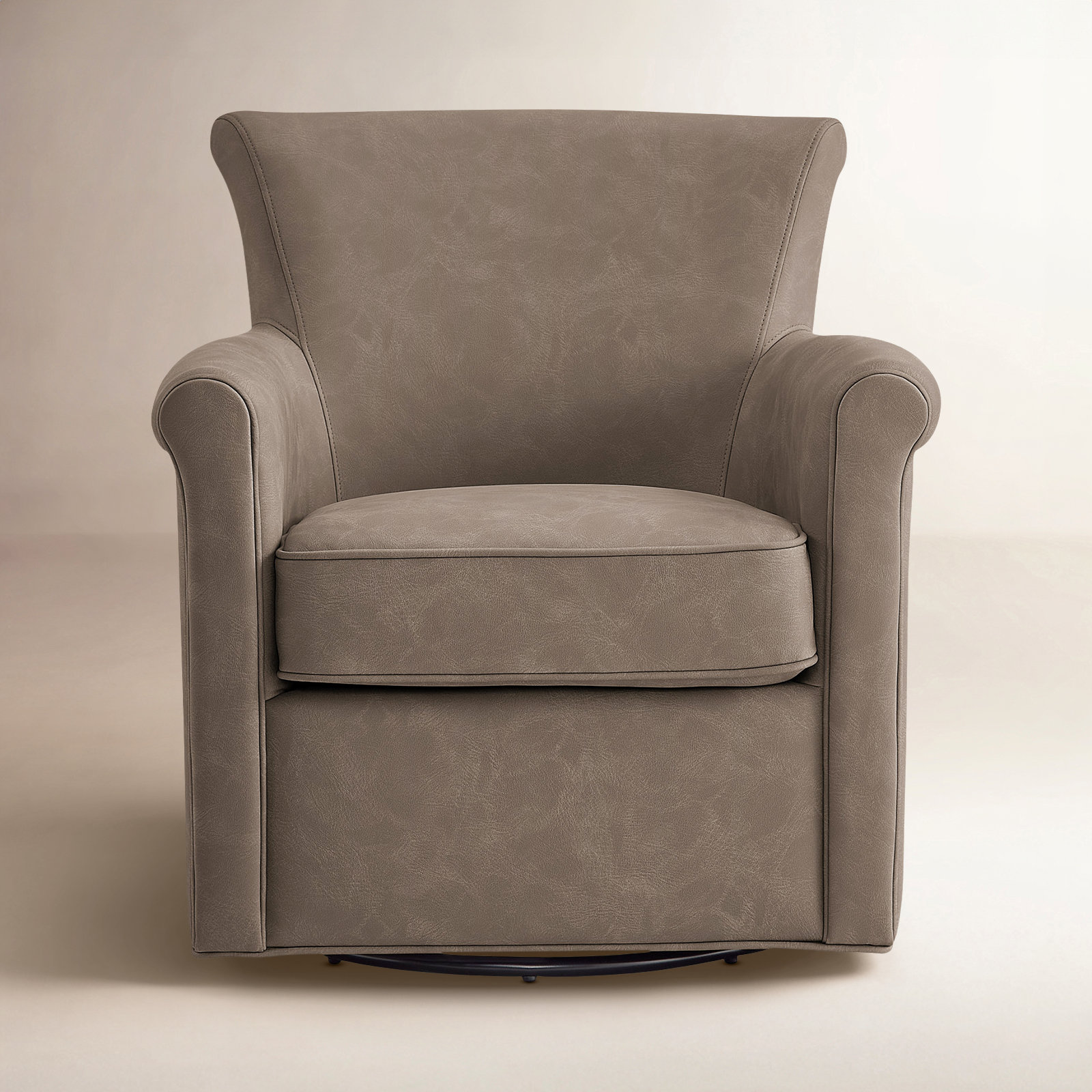 Belmont Faux Leather Swivel Accent Chair - Espresso, Espresso
