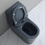 Toilette grise à une pièce à chasse double siphon KDK Home