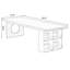 Bureau rectangulaire brun en bois massif-108066675